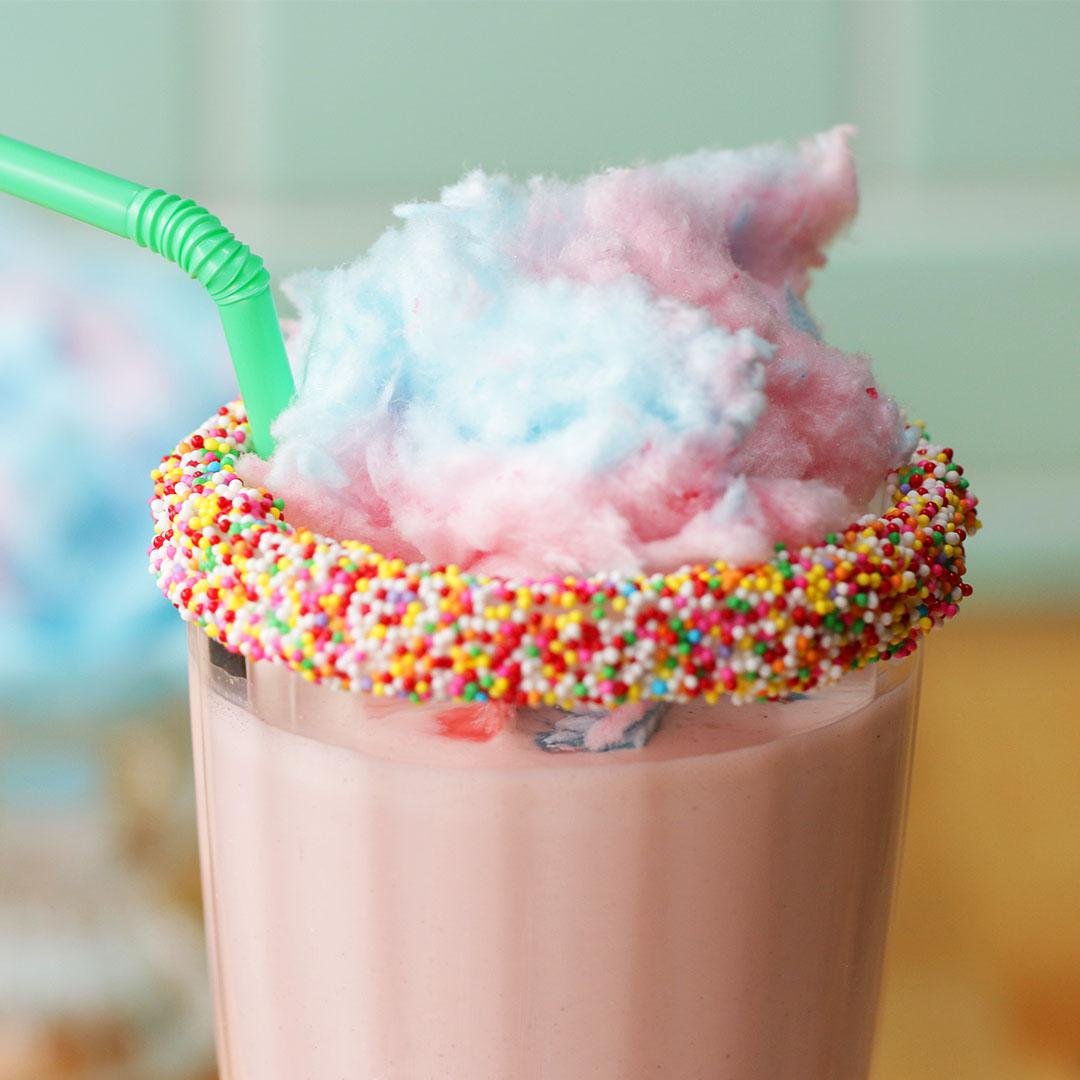 Boozy Cotton Candy Milkshake Recipe by Tasty